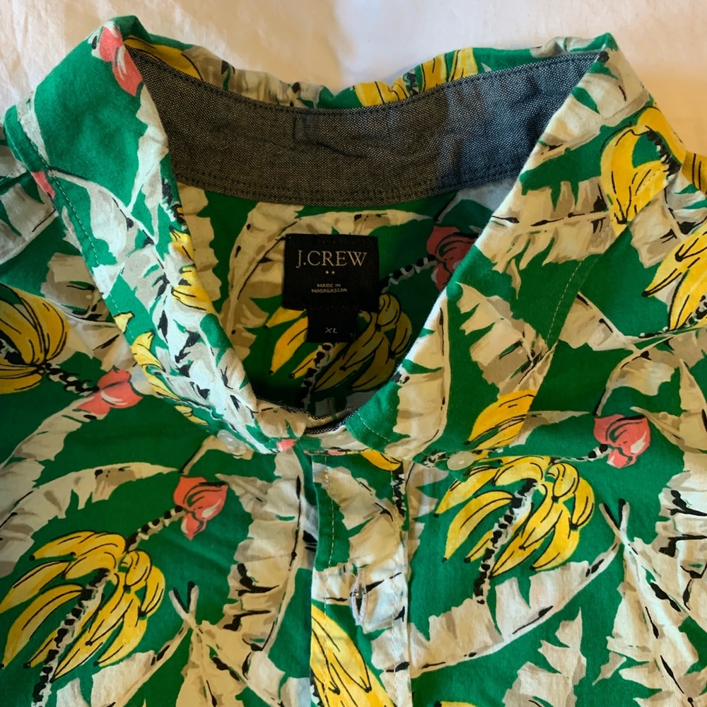 J Crew tropical shirt bananas XL